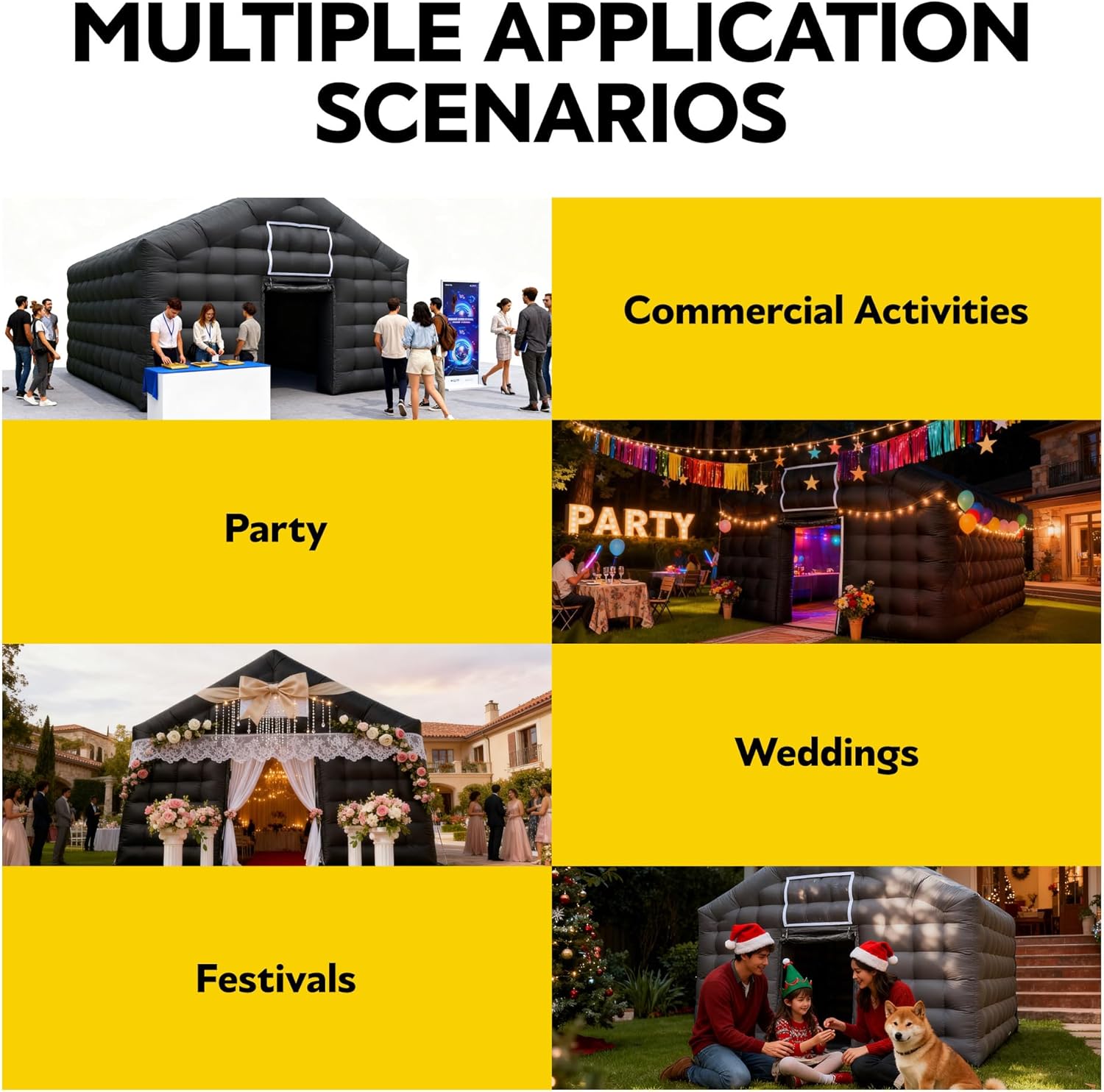 Party Tent Large,Large Gazebo Event House,Inflatable Outdoor Party Tent,for Birthday Party, School Camping, Disco Nightclub, Wedding Party (20FT)