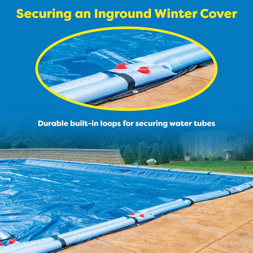 In The Swim Blue 25' x 45' Rectangle Inground Winter Cover - Economy - 8 Year - 7 x 7 Scrim