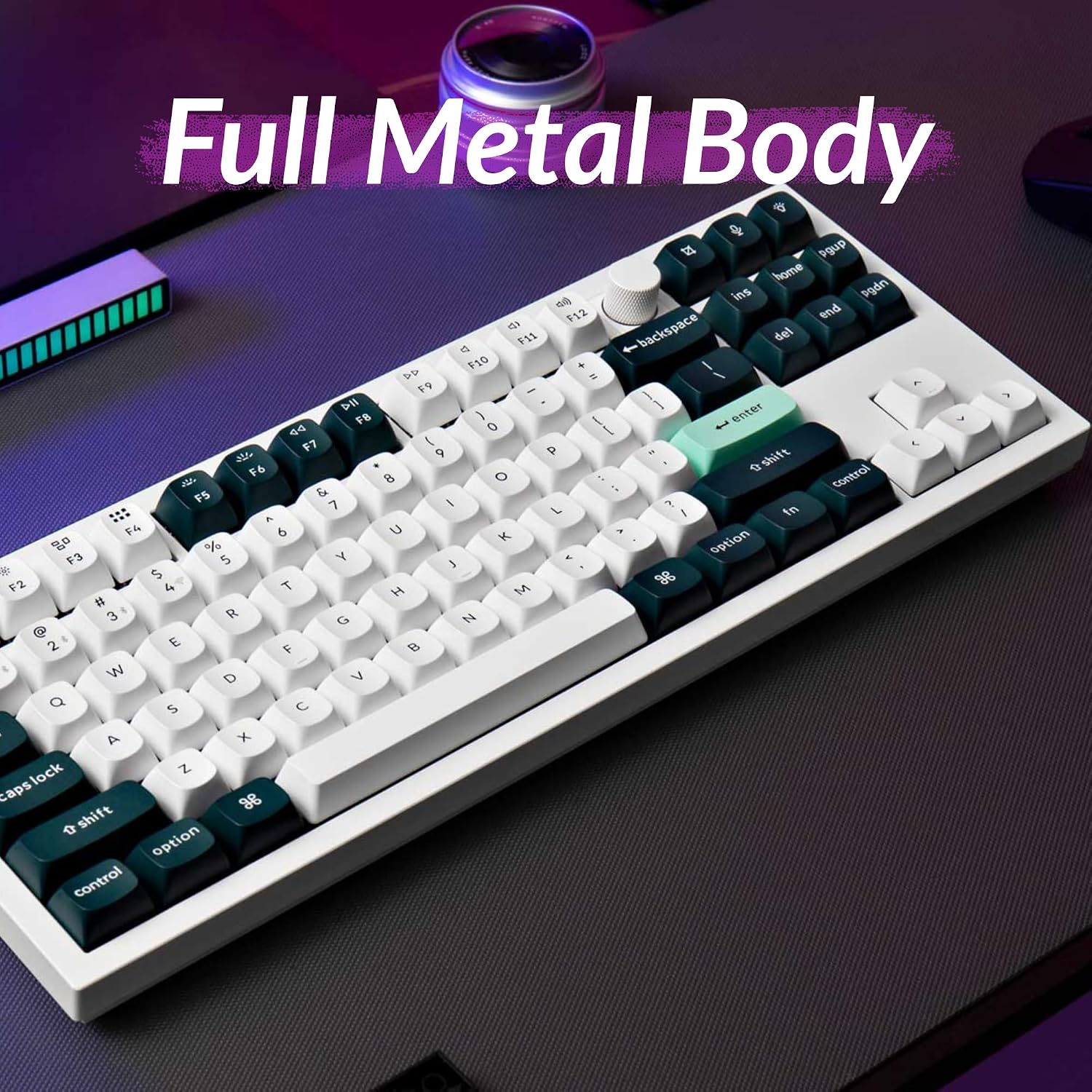 Keychron Q3 HE Wireless Custom Magnetic Switch Keyboard, 2.4 GHz/Bluetooth/Wired QMK Rapid Trigger 80% TKL Hot-Swappable Programmable RGB Gaming Keyboard for Mac Windows, Shell White