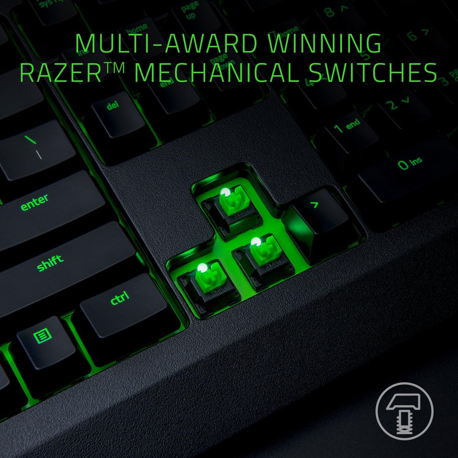 Razer BlackWidow X Ultimate: Esports Gaming Keyboard - Military Grade Metal Construction - Durable up to 80 Million Keystrokes Green Mechanical Switches (Tactile and Clicky)