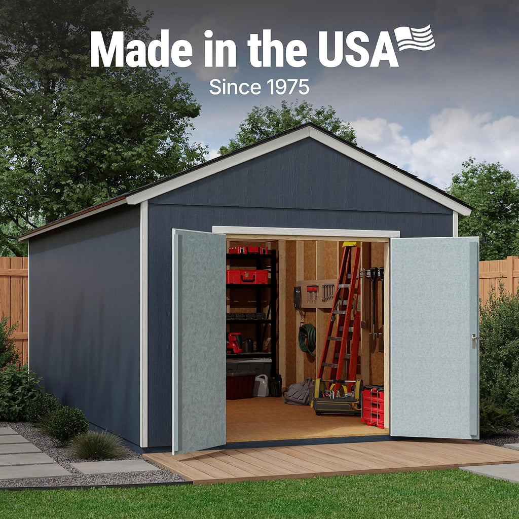 Handy Home Products Rookwood 10x18 Do-It-Yourself Wooden Storage Shed- Does not Include Floor kit, Paint, or Roofing Shingles