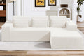 HABUTWAY Sectional Couches for Living Room,No Assembly L Shaped Couch 105' Modular Sectional Sofa Couch with Deep Seat,Cloud Couches Furniture Sets for Apartment,Corduroy (Beige, Right Facing)