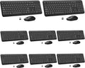 Wireless Keyboard and Mouse Combo, Full Size Silent Ergonomic Keyboard and Mouse, Long Battery Life, Optical Mouse, 2.4G Lag-Free Cordless Mice Keyboard for Computer, Mac, Laptop, PC, Window(8 Pack)