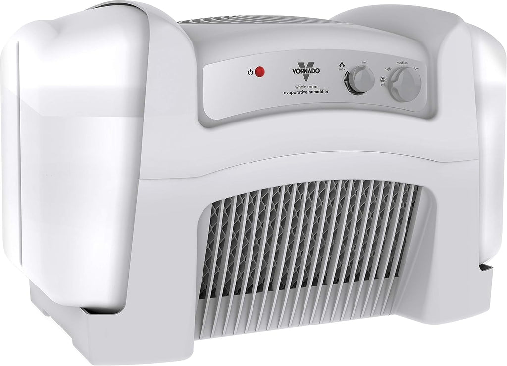 Vornado Evap40 Evaporative Humidifier with Adjustable Humidistat, 4-Gallon Capacity for Large Room Coverage up to 1,000 sq ft, 3 Speed Settings, Easy to Clean Dual Tank