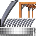 Heavy Duty 45 Degree Angle Support Bracket 2'×4' (Actual: 1.5'×3.2') Wood Beam Support Hardware Degree Post Bracket for Gazebos Pagola Porches 12Pcs