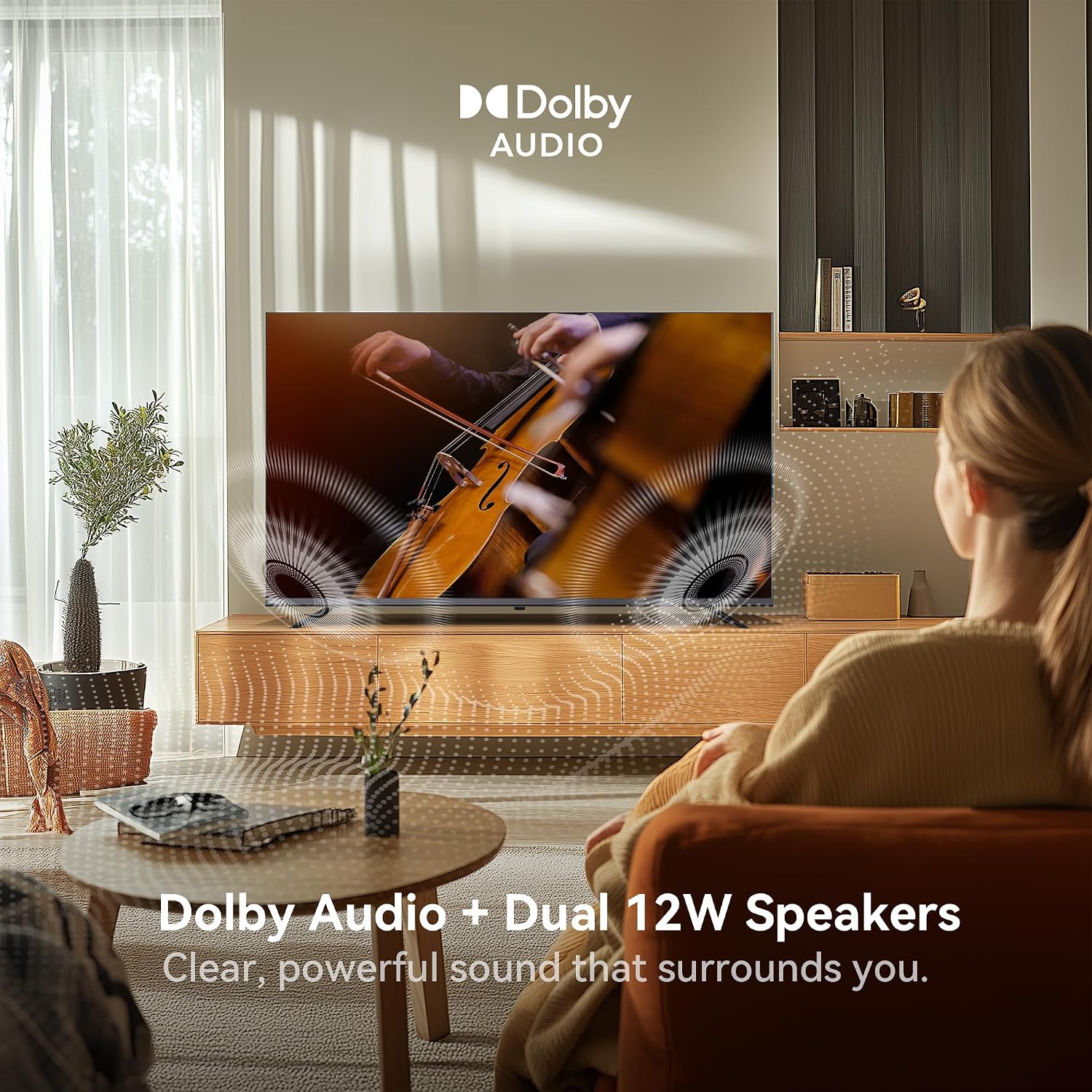 HORION 55 inch Smart TV, 4K UHD LED TV with WebOS 22, Ultra Slim Television with Mega Contrast, HDR10, Dolby Audio - Streaming Live, Bluetooth, Hdmi, WiFi ((P6D Series)