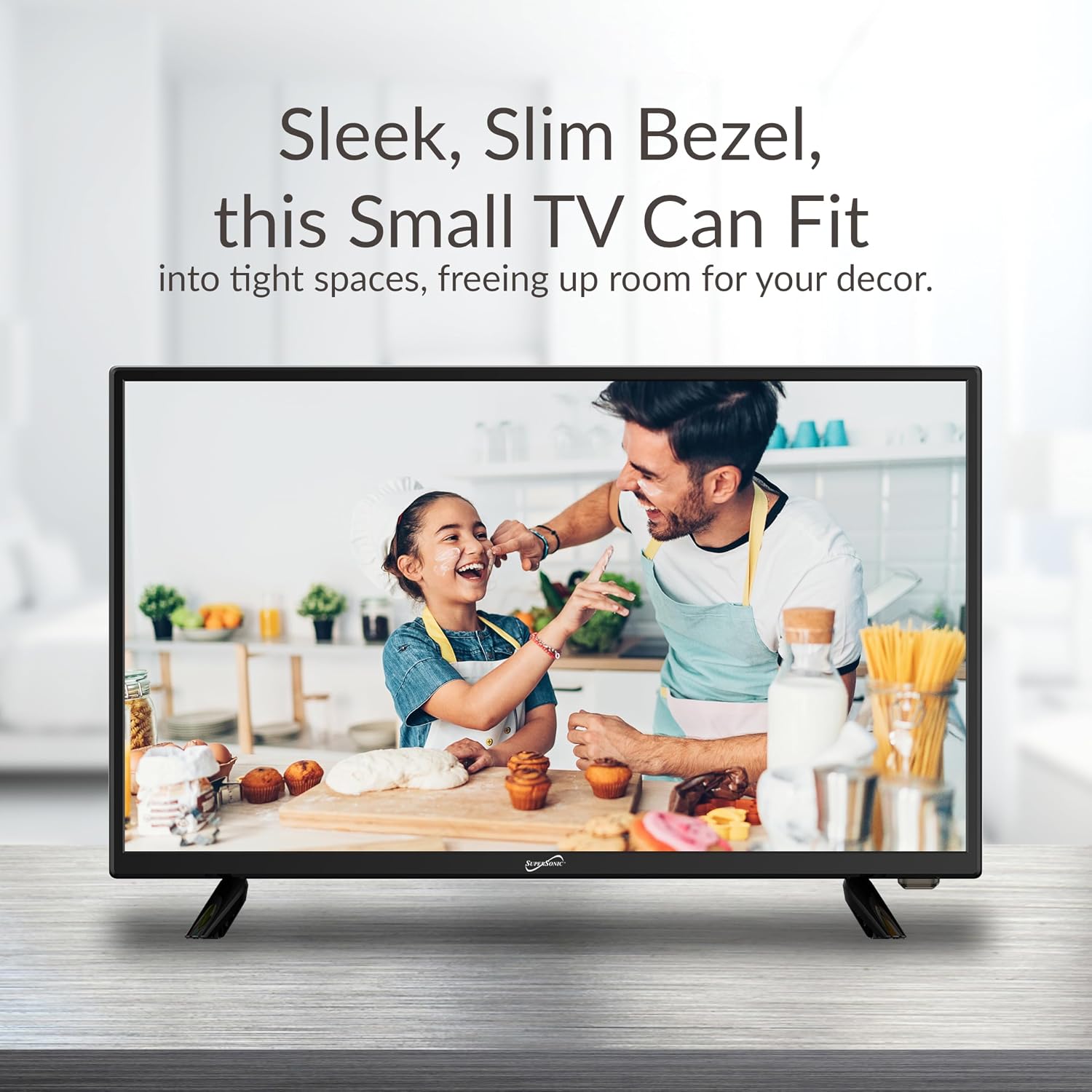 Supersonic SC-2412 24-Inch HDTV & Monitor with Built-in DVD Player, 1080p,Vibrant Colors, HDMI/USB/AC Ports, TV-to-PC Transition, and AC/DC Compatibility