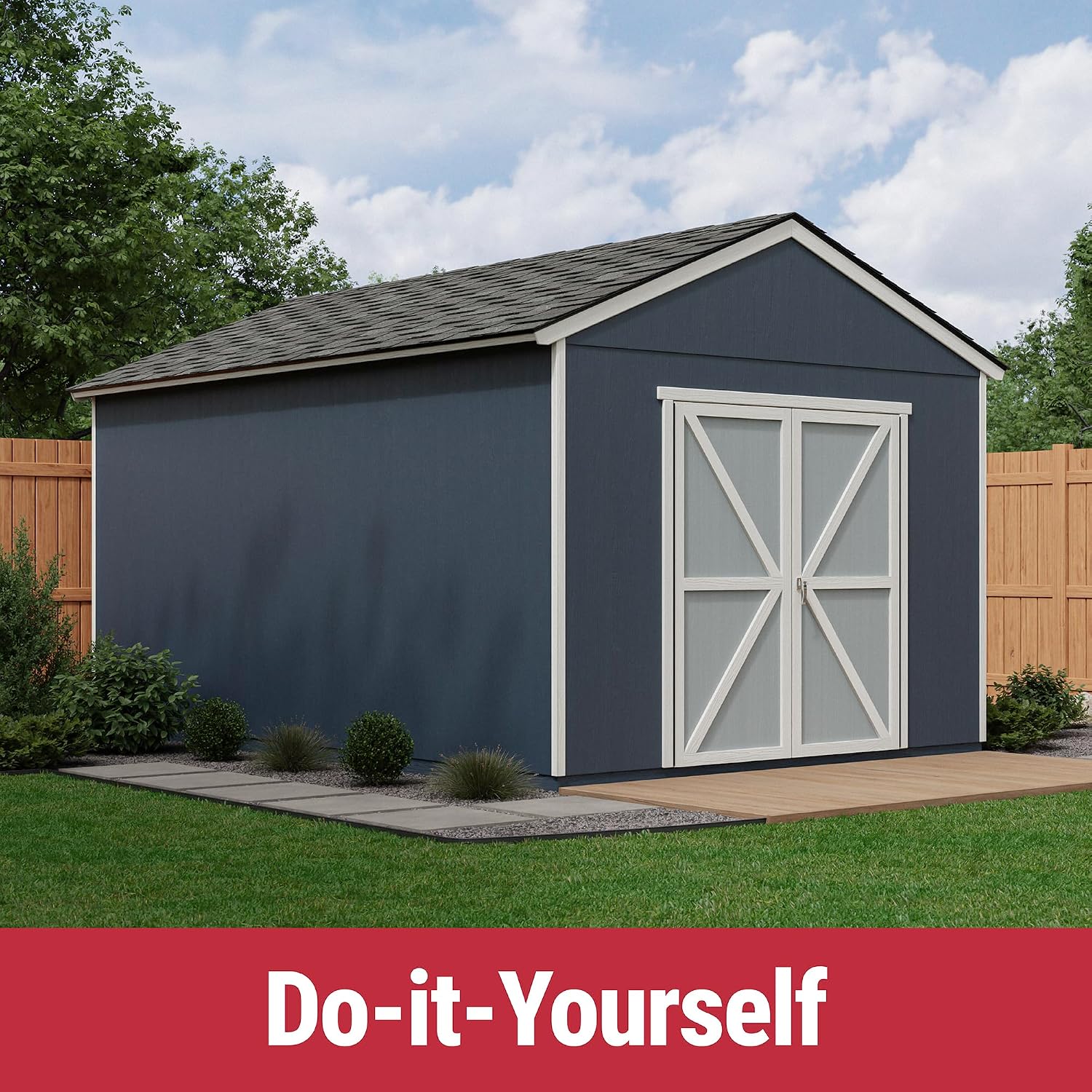 Handy Home Products Rookwood 10x16 Do-It-Yourself Wooden Storage Shed- Does not Include Floor kit, Paint, or Roofing Shingles