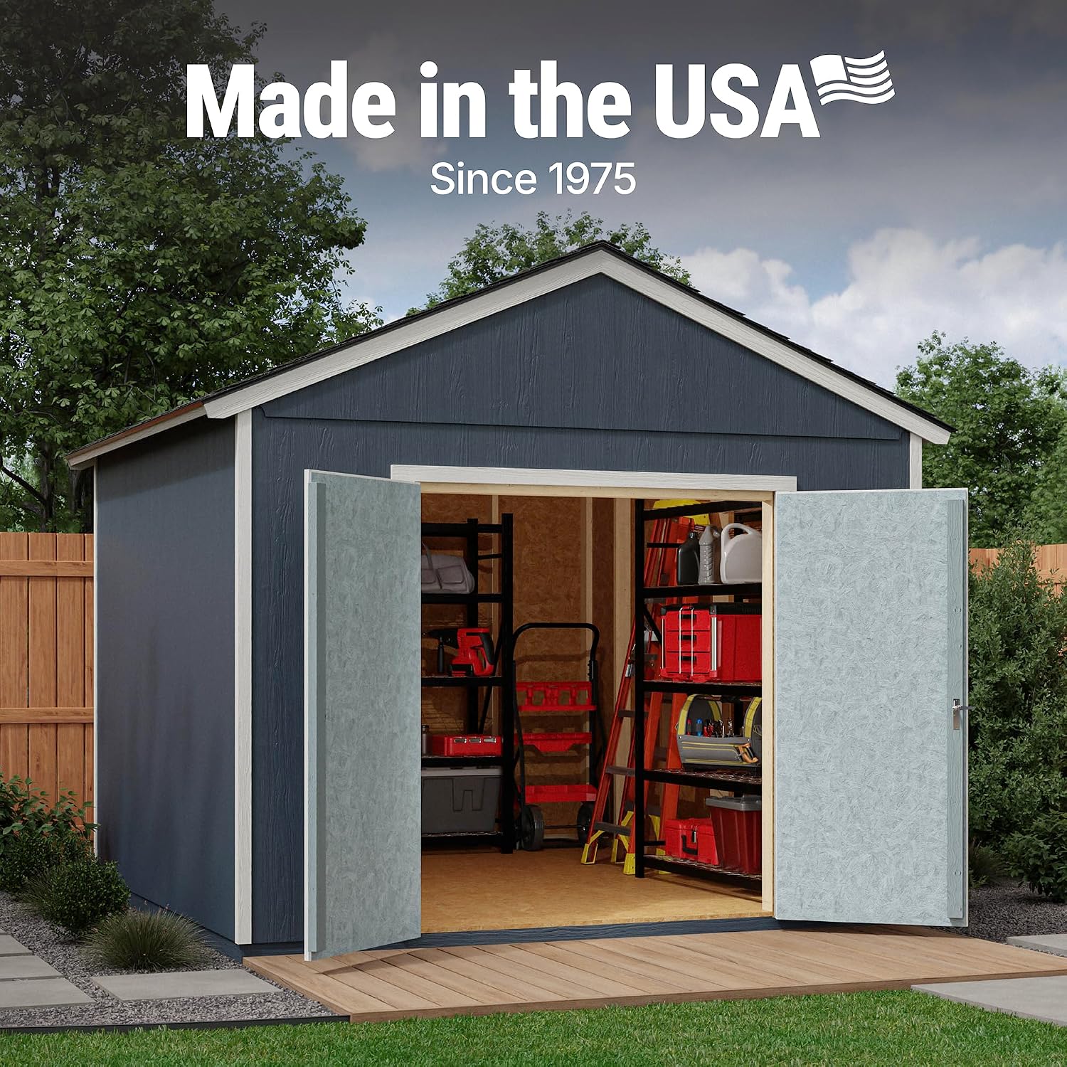 Handy Home Products Rookwood 10x10 Do-It-Yourself Wooden Storage Shed- Does not Include Floor kit, Paint, or Roofing Shingles