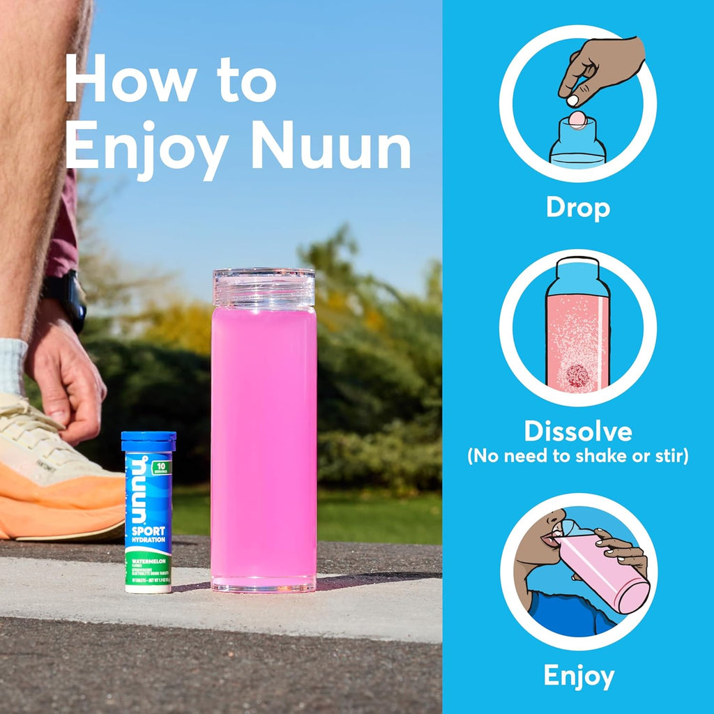 Nuun, Electrolyte Drink Tabs Tri Berry, 8 Count, 1.9 Ounce (Pack of 6)