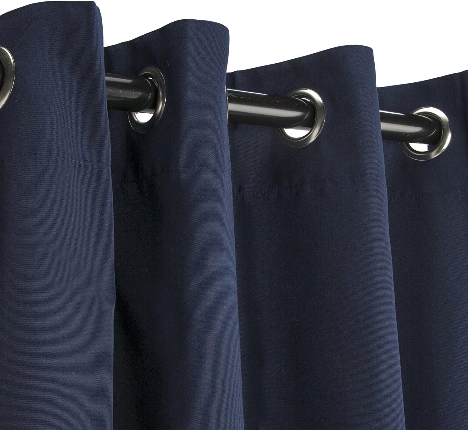 Comfort Classics Sunbrella Outdoor Curtain Panel, Nickel Grommet Top, 50 by 84 Inch in Navy; Perfect for Your Patio, Porch, Gazebo, or Pergola Inc.