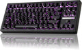 ZORNHER ZH870 Wireless Gaming Mechanical Keyboard,80% Black Custom Creamy Sound Keyboard with Shine Though Lightning IMD Keycaps,Creamy Sounding Linear Switches,Hot-Swappable,RGB Backlit