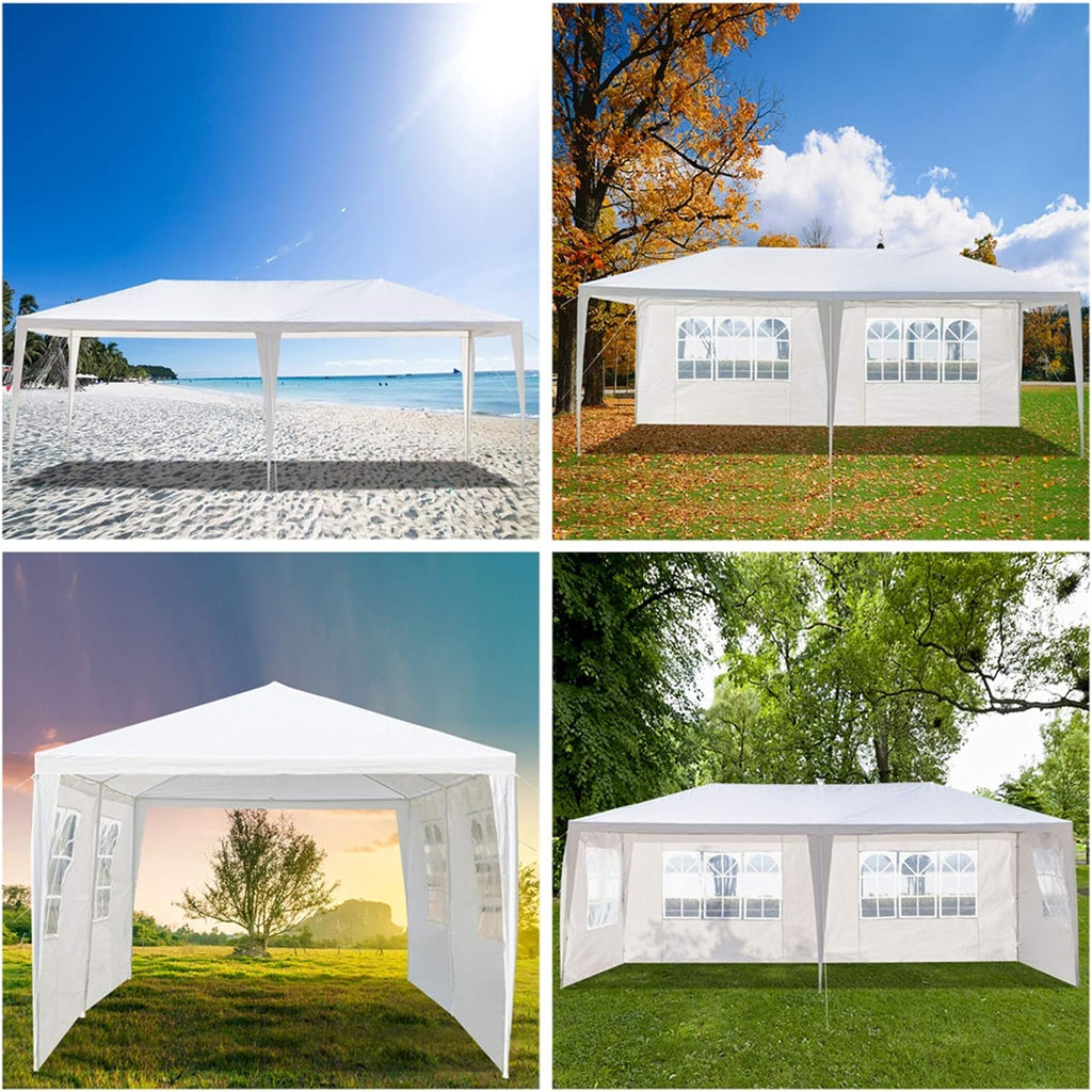 Outdoor Gazebo Canopy Wedding Party Tent Camping Shelter Commercial Instant Shelter Waterproof Tent with Removable Side Walls (Upgrade 10'x20' Four Sides)