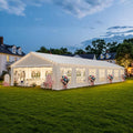 EROMMY 20x50FT Heavy Duty Party Tent, White Outdoor Event Canopy with Removable Sidewalls, Roll-up Doors & Storage Bags, Large Gazebo Shelter for Wedding, Commercial, and Backyard Use