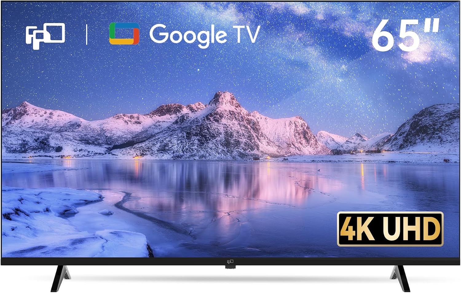 FPD 65-Inch Smart TV, 4K LED Google TV with Google Play Built-in Google Cast, HDR 10, MEMC, Voice Remote, Dolby Audio, UHD Flat Screen Television (CG65-C3)