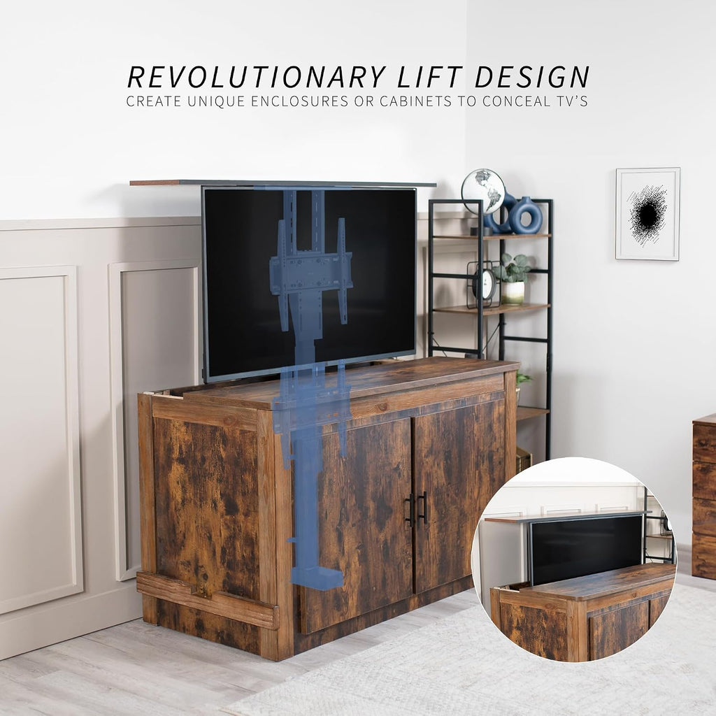 VIVO Motorized TV Stand for 32 to 55 inch Screens, Vertical Lift Television Stand with Remote Control and Tuya Smart App Compatibility, Compact TV Mount Bracket, MOUNT-E-UP55P