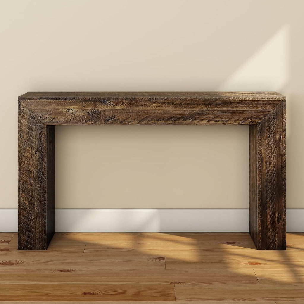 Plank+Beam 56 Inch Camden, Farmhouse Console Table - Solid Pine Wood, Easy Assembly for Living Room or Entryway, Rustic Barnwood