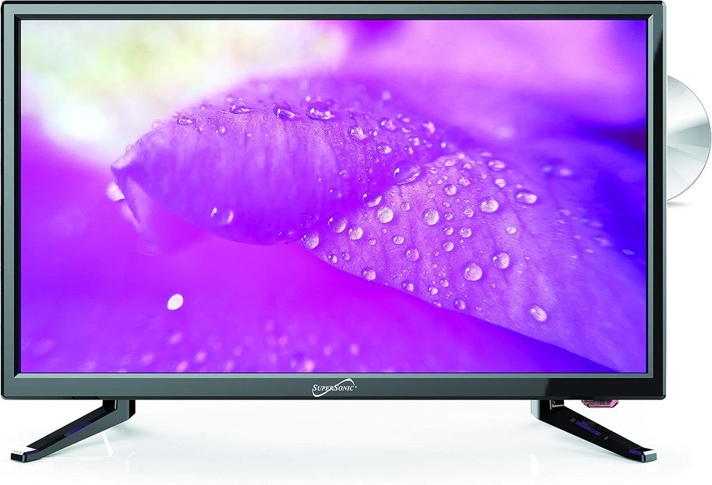 Supersonic SC-2212 22-Inch HDTV with Stunning 1080p Quality, Vibrant Colors, DVD Player, HDMI, USB, PC Monitor and AC/DC Compatibility - Perfect RV & Kitchen TV