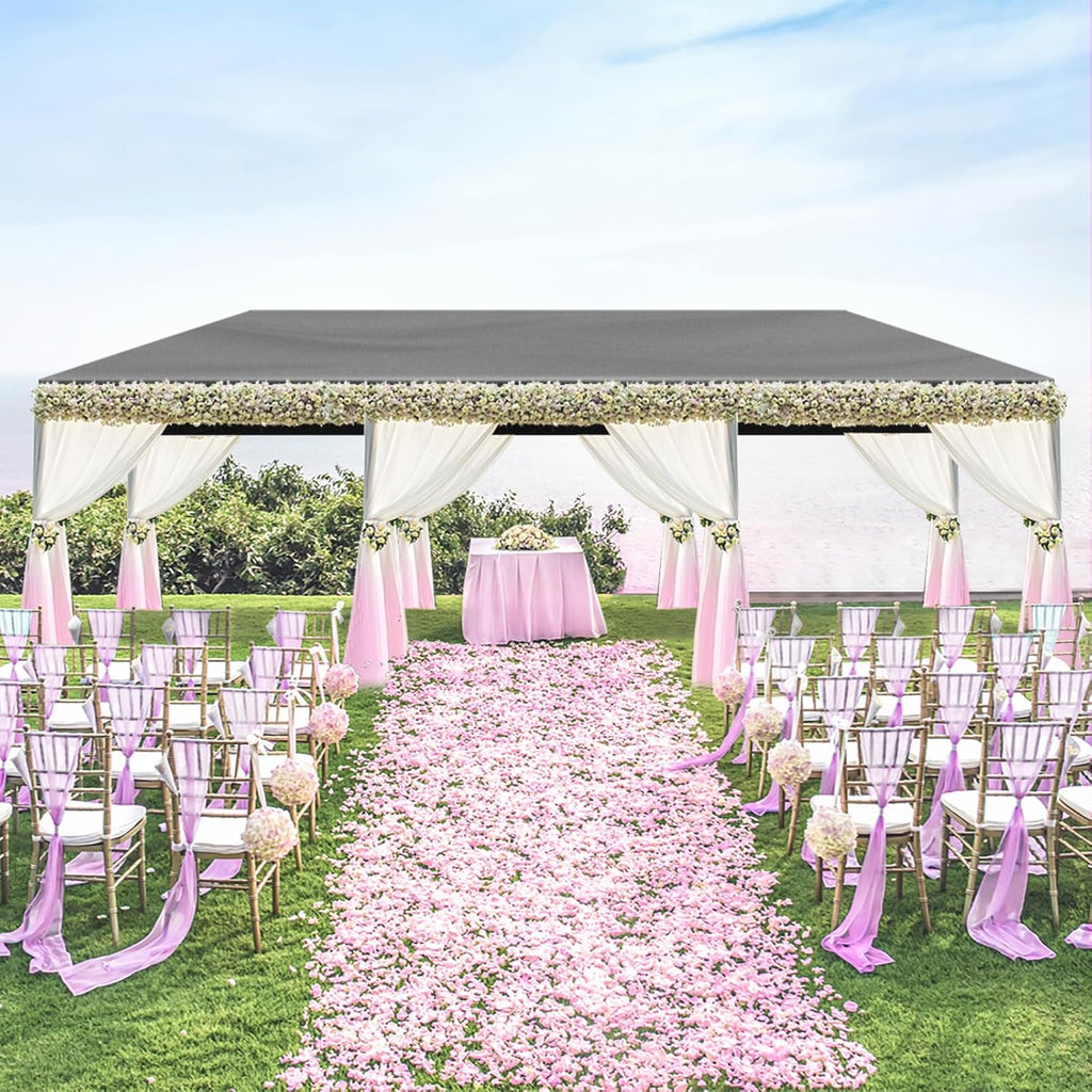 10'x30' Party Tent Outdoor Wedding Event Tents with 8 Removable Sidewalls, Heavy Duty Gazebo, Large Canopy Waterproof for Parties Patio Birthday Christmas Black