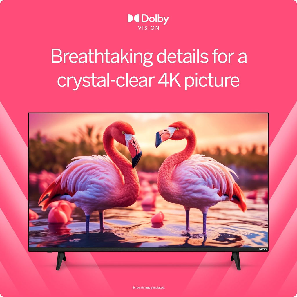 VIZIO 50-inch 4K UHD LED Smart TV w/Dolby Vision HDR, WiFi 6, Bluetooth Headphone Capable, Apple AirPlay, Google Cast Built-in (V4K50C-08, New)