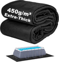 Pool Liner Pad for Above Ground Pools, 16.5'x 33' Rectangular Extra-Thick Pool Mat, Seamless Comfort Underfoot, Puncture-Resistant Industrial-Grade Black Synthetic Fiber Pad