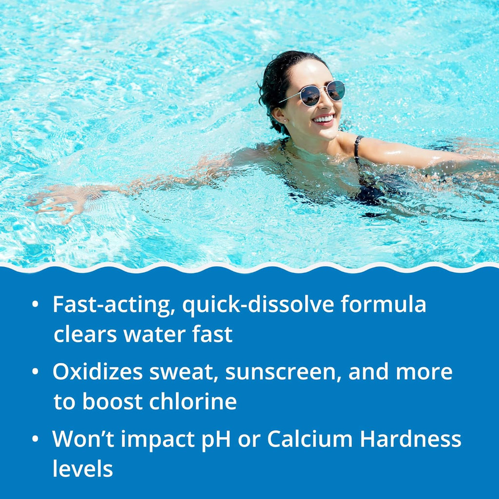 In The Swim Weekly Clear Pool Care Kit – Easy 4-Step Pool Cleaning Bundle with Chlorine Tabs, Algae Preventer, Shock & Clarifier – Keep Your Pool Sparkling - Starter