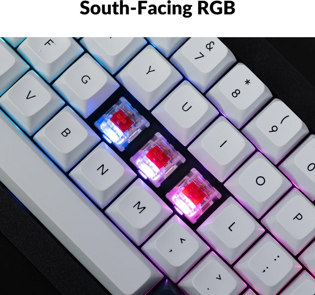 Keychron Q2 Max Wireless Custom Mechanical Gaming Keyboard, QMK/VIA Programmable Knob 2.4 GHz/Bluetooth 5.1/Wired, 65% Compact RGB Hot-Swap with Gateron Red Switch for Mac Windows Linux - Black