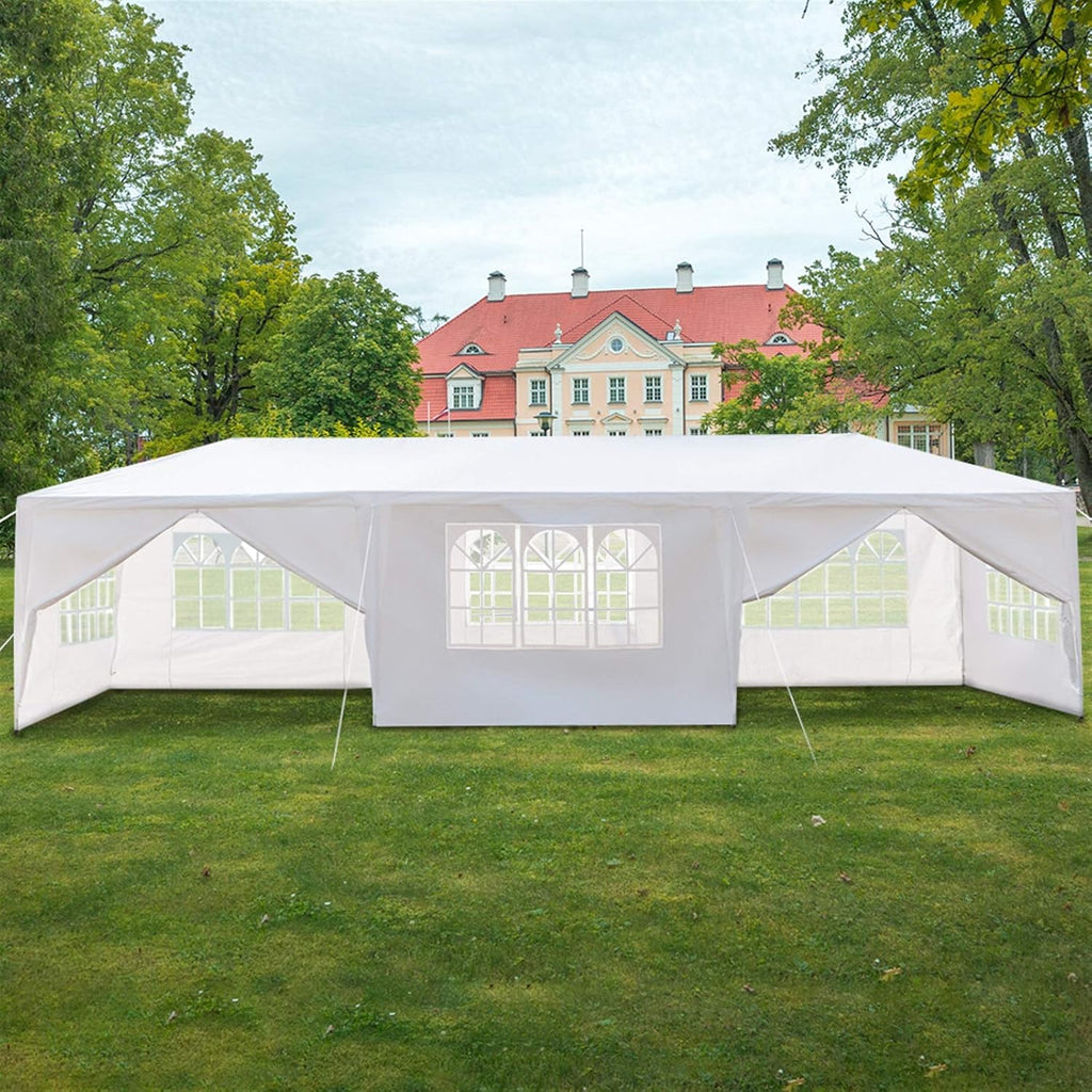 Outdoor Gazebo Canopy Wedding Party Tent Camping Shelter Commercial Instant Shelter Waterproof Tent with Removable Side Walls (Upgrade 10'x30' Eight Sides)
