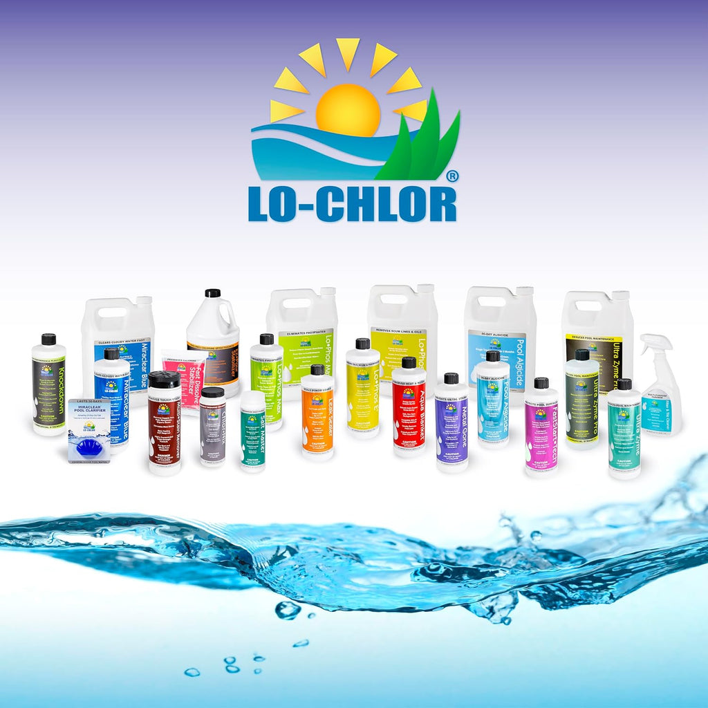 Lo-Chlor Lo-Phos Max Pool Phosphate Remover, Reduces Chlorine Demand, Starves Algae, Compatible with Other Chemicals and Surfaces, for Inground and Above Ground Swimming Pools, 128 Oz