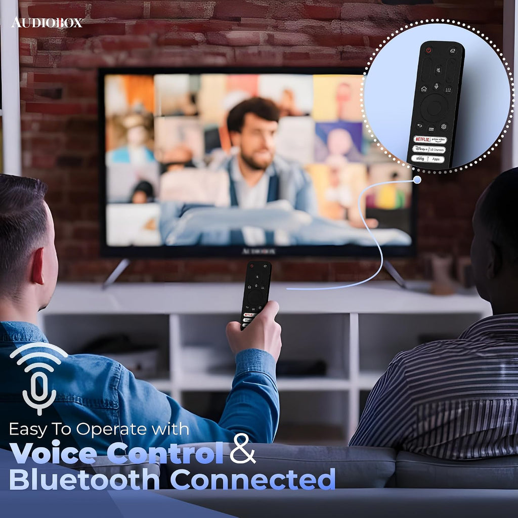 Audiobox Smart TV with Built in DVD Player – LED HDTV, AC/DC Compatible, Camper & RV TV for Travel, Home Entertainment, Gaming, HDMI, USB, VGA Inputs, 12V Cable Included, WiFi & Bluetooth (24-Inch)