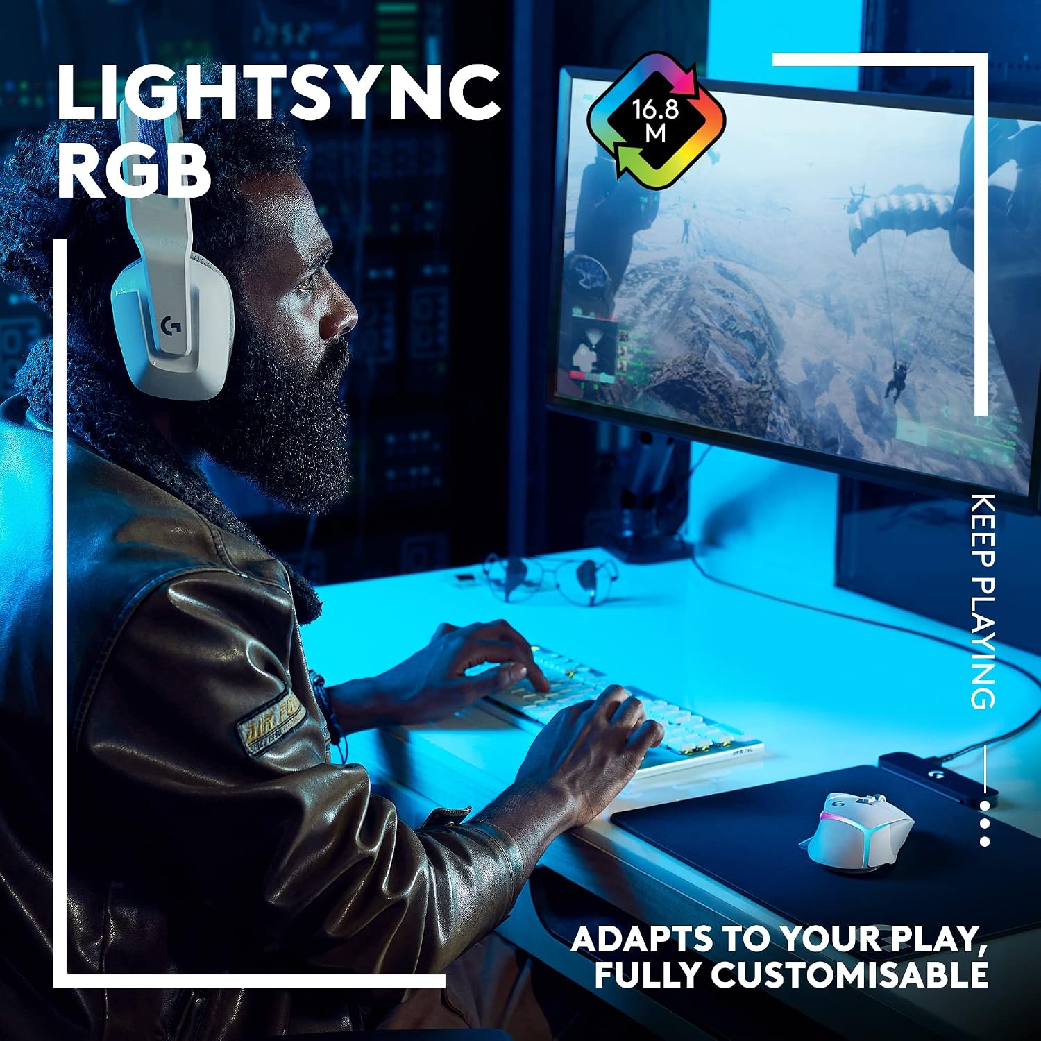 Logitech G502 X Plus Wireless Gaming Mouse: Optical Switches, LIGHTSYNC RGB, 13 Buttons, Infinite Scroll Toggle, <130 hr Battery Life, USB-C, PowerPlay Wireless Charging Capable, for PC/MacOS - White