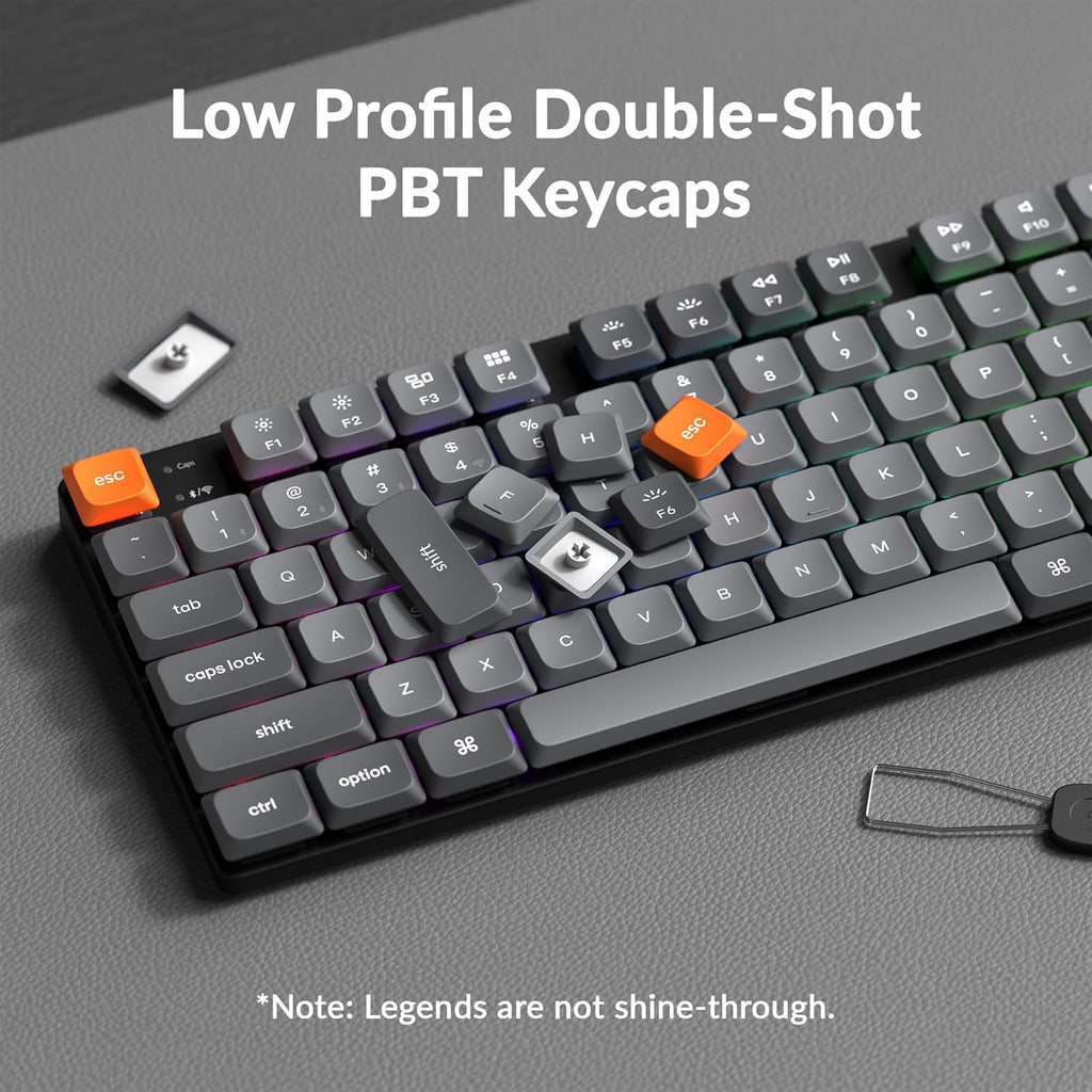 Keychron K1 Max Ultra-Slim Wireless Mechanical Keyboard, 80% TKL Layout Bluetooth/2.4 GHz/Wired Keyboard with Low-Profile Gateron Red Switch, Hot-Swappable, RGB Backlit QMK for Mac Windows Linux