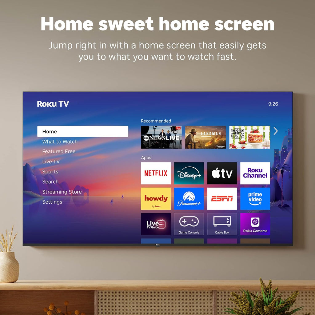 Roku Smart TV – 43-Inch Select Series, 4K HDR TV – Roku TV with Roku Remote – Flat Screen LED Television with Wi-Fi for Streaming Live Local News, Sports, Family Entertainment