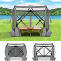 COBIZI 10x10 FT Pop up Gazebo, Popup Canopy Tent, Screened in Gazebos with sidewalls, Waterproof Portable Outdoor Small Screen Tents Sun Shelter,carpas para Patio for Camping, Garden,Backyard,Grey