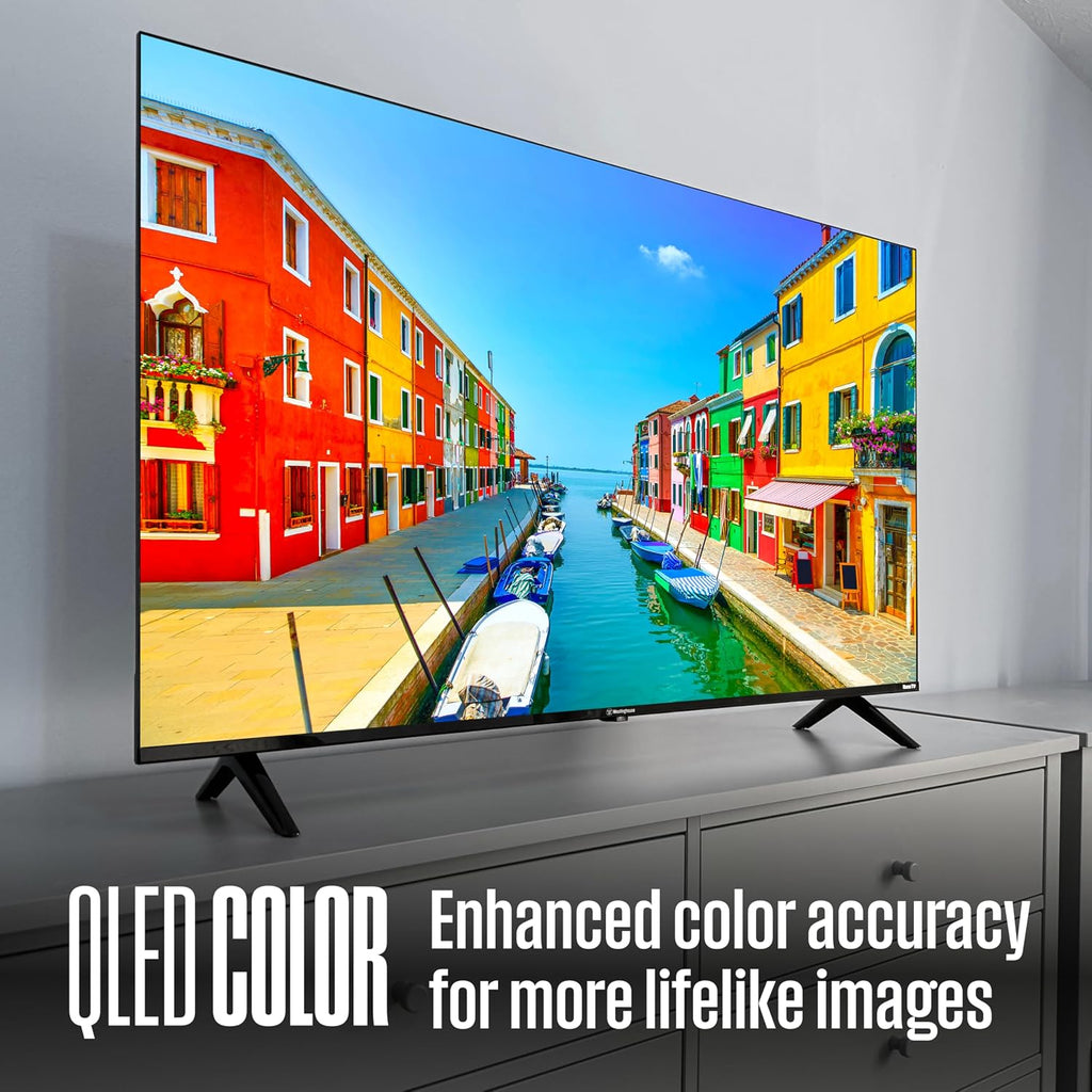 Westinghouse Roku TV - 32 Inch Smart TV, HD QLED Television w/Dolby Digital+, Wi-Fi & Mobile App Connectivity, Flat Screen, Bluetooth, Compatible w/Apple AirPlay, Alexa, & Google Assistant