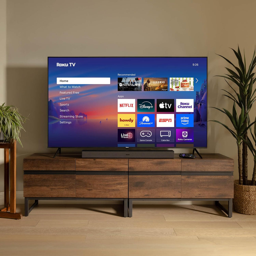 Roku Smart TV – 43-Inch Select Series, 4K HDR TV – Roku TV with Roku Remote – Flat Screen LED Television with Wi-Fi for Streaming Live Local News, Sports, Family Entertainment