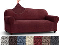 PAULATO BY GA.I.CO. Stretch Armchair Cover - Sofa Slipcover - Loveseat Slipcover - 1-Piece Form Fit Washable Protector for Pet - Mille Righe Collection - Bordo (64'-85' Wide)