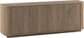 Henn&Hart Fluted TV Stand for TVs up to 75' with 2 Storage Cabinets with an Adjustable Shelf for Living Room, Family Room, or Office, Weathered Gray