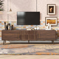 Merax 70.8' Mid Century TV Stand with 2 Drawers,Media Console Table for TVs up to 80'', Entertainment Center with Storage for Living Room, Bedroom, Home Theatre,Walnut