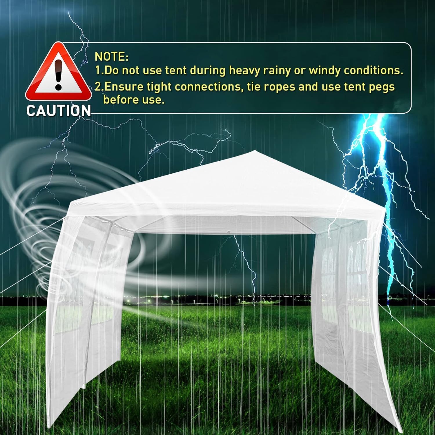10'x30' Outdoor Party Wedding Tent Canopy Waterproof Camping Gazebo BBQ Shelter Pavilion Heavy Duty, 8 Removable Sidewalls (10x30)