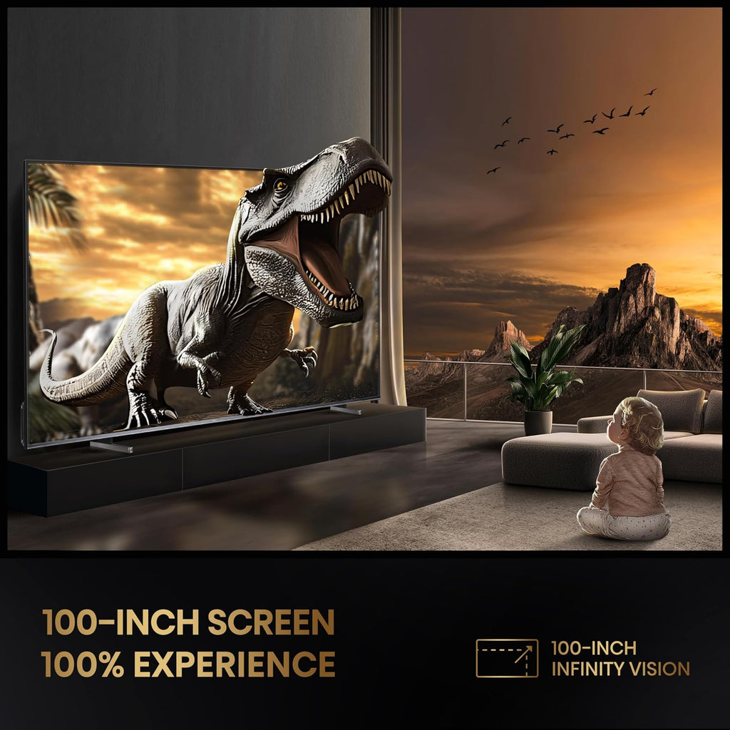 Hisense 100-Inch Class U8 Series Mini-LED ULED 4K UHD Google Smart TV (100U8K) - QLED, 480 Motion Rate, 144Hz Game Mode Pro, Dolby Vision IQ, HDMI 2.1, Alexa Compatibility, 2.1.2 Multi-Channel Audio