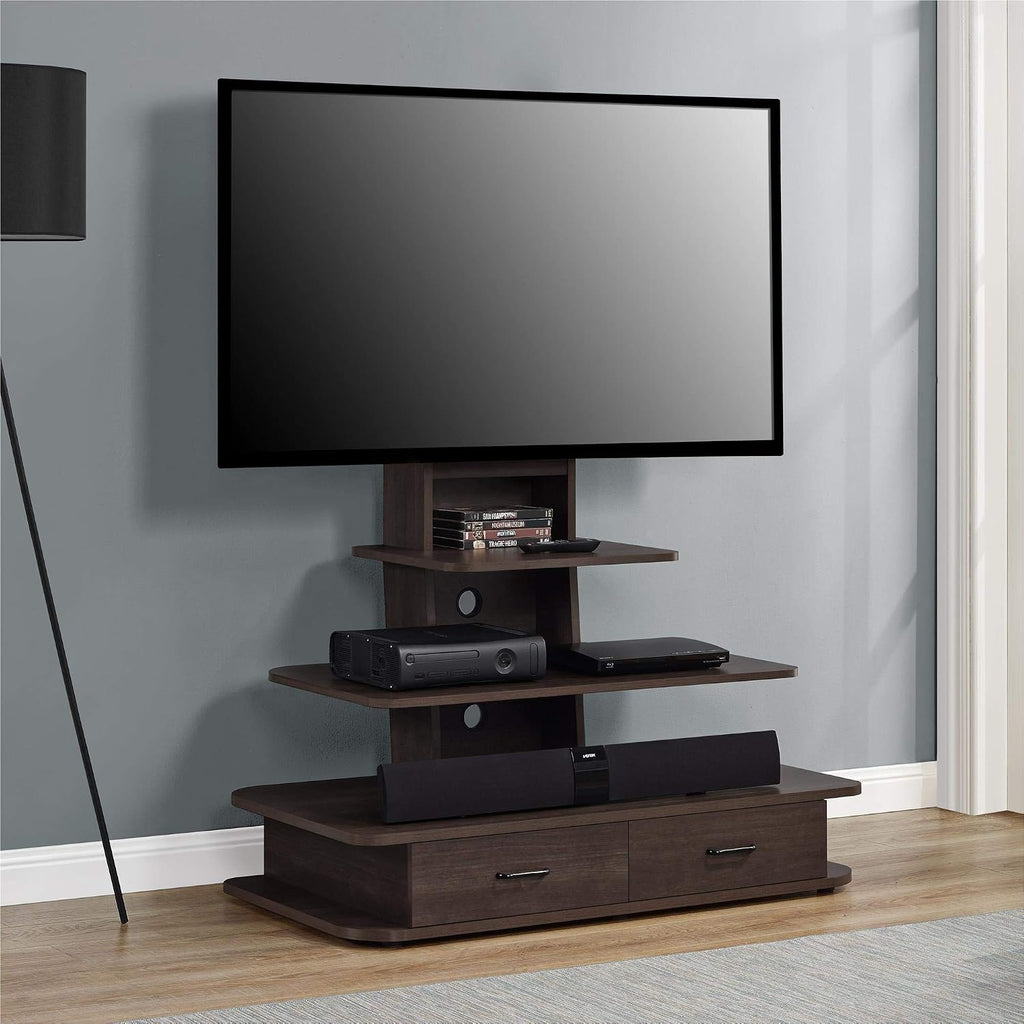 Ameriwood Home Galaxy TV Stand with Mount and Drawers for TVs up to 70', Espresso