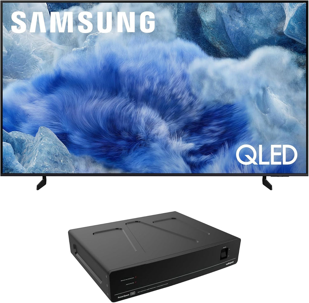 Samsung QN50Q8FAAFXZA 50 Inch Class QLED Q8F 4K Vision AI Smart TV with an AudioQuest PQ505NA PowerQuest 505 12 Outlet Surge Protector (2025)