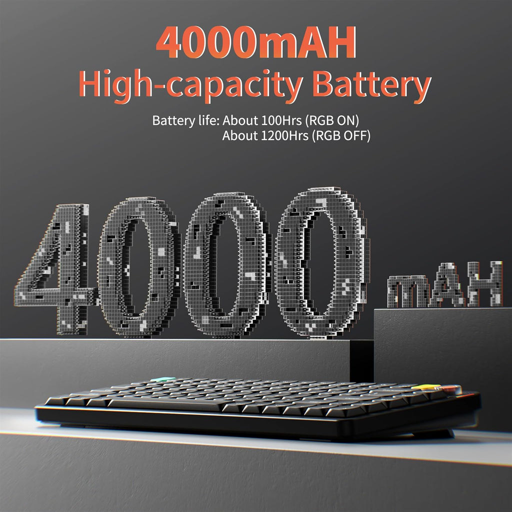 nuphy Air75 V3 Hot Swappable Wireless Mechanical Keyboard, 84 Keys 75% Custom Low Profile Keyboard with Knob, RGB Backlit, Gasket Mounted, Support Bluetooth/2.4GHz/USB-C,Black-Red Nano