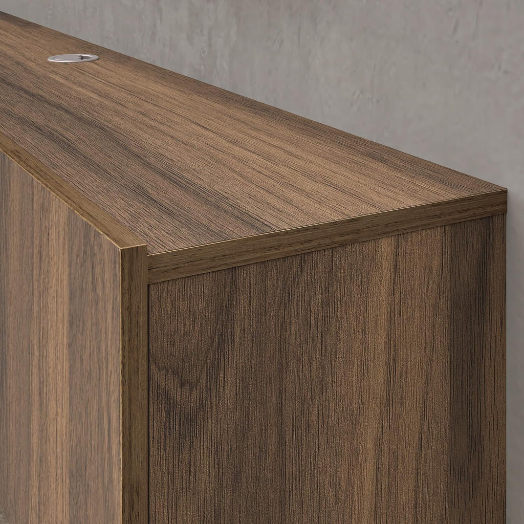 Atelier Mobili Walnut Floating TV Stand for 75 inch TV, Floating Media Console, Floating Entertainment Center, Wall Mounted TV Stand