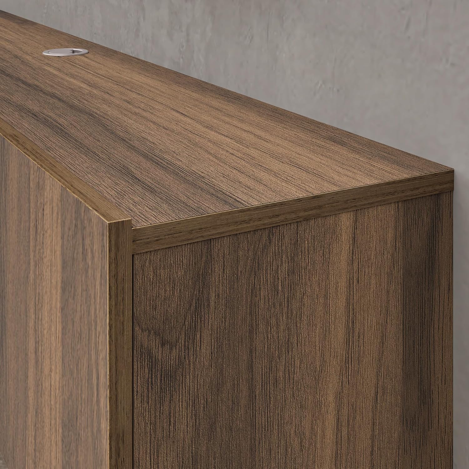Atelier Mobili Walnut Floating TV Stand for 75 inch TV, Floating Media Console, Floating Entertainment Center, Wall Mounted TV Stand