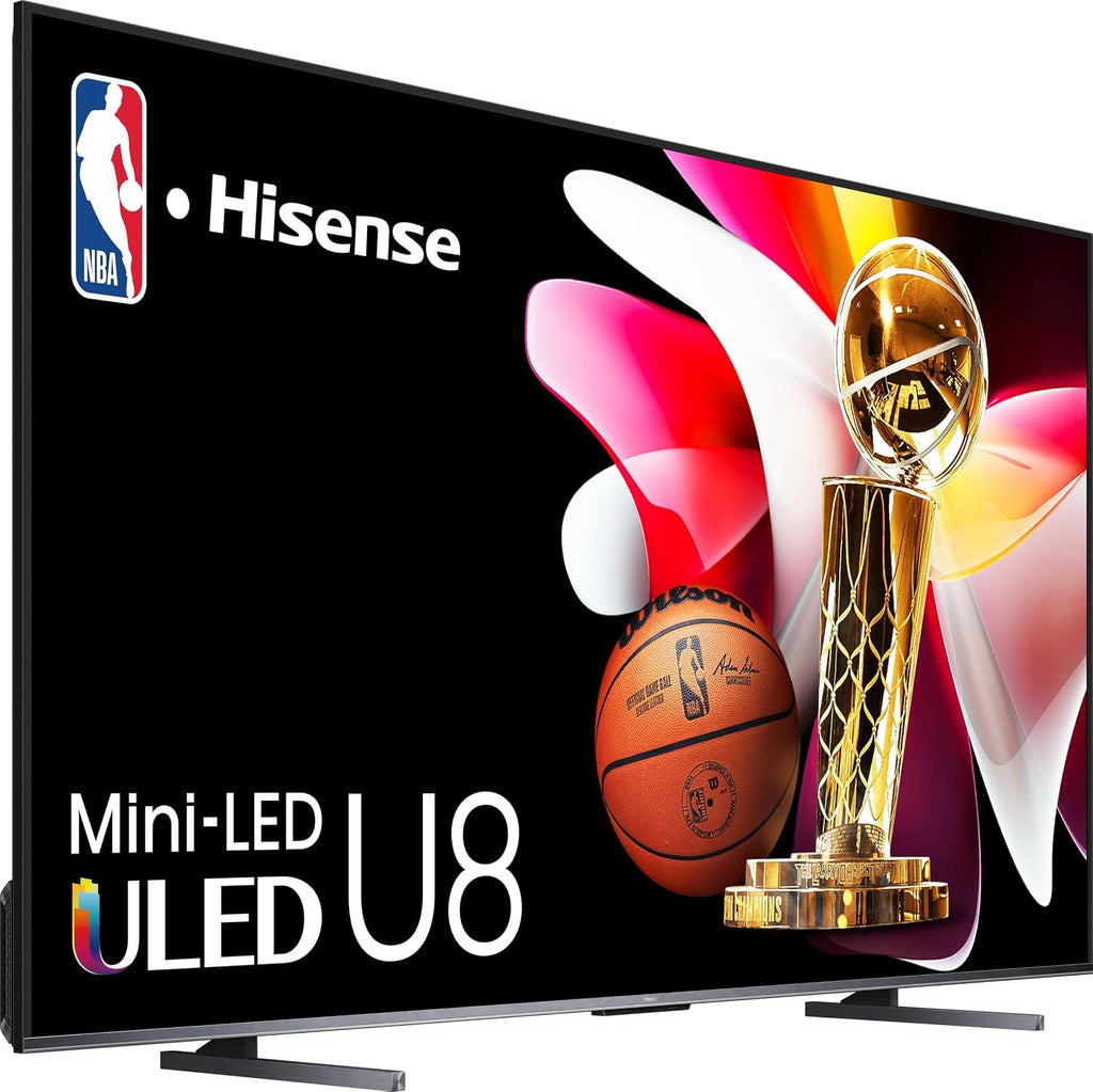 Hisense 100-Inch Class U8 Series Mini-LED ULED 4K UHD Google Smart TV (100U8K) - QLED, 480 Motion Rate, 144Hz Game Mode Pro, Dolby Vision IQ, HDMI 2.1, Alexa Compatibility, 2.1.2 Multi-Channel Audio