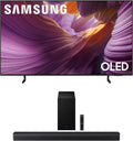 SAMSUNG QN55S85FAFXZA 55 Inch OLED HDR 4K Smart TV with a HW-B750F B Series Soundbar 5.1 Ch and Subwoofer (2025)