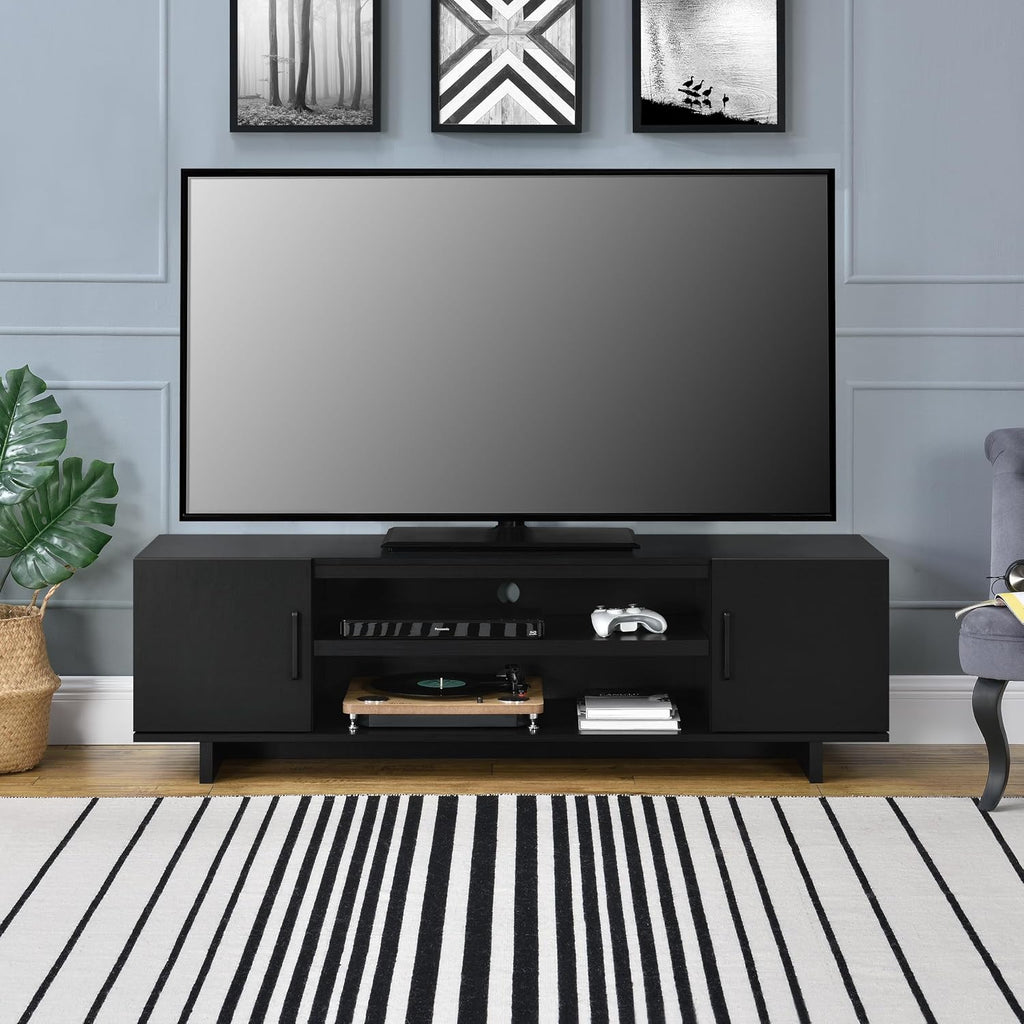 Ameriwood Home Southlander TV Stand for TVs up to 65', Black Oak