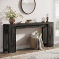 Tribesigns 70.9-Inch Extra Long Console Table, Farmhouse Wood Sofa Table Behind Couch, Narrow Entryway Accent Table for Living Room, Hallway, Entrance, Foyer, Black